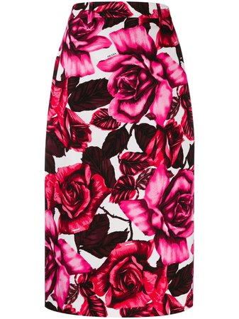 Prada floral print pencil skirt £765 - Shop Online - Fast Global Shipping, Price