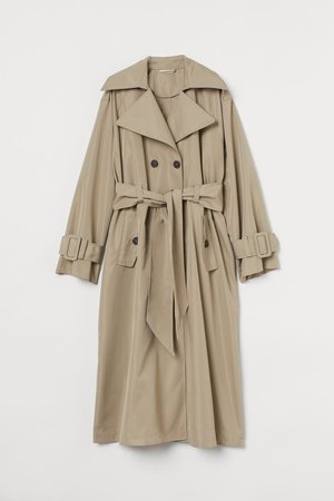 Oversized trenchcoat - Beige - Ladies | H&M GB