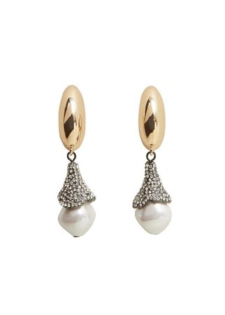 MANGO Pearl detail earrings