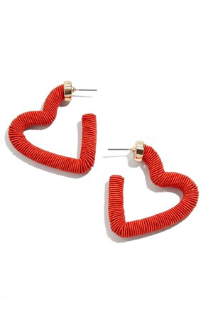 BaubleBar Wrapped Heart Hoop Earrings | Nordstrom