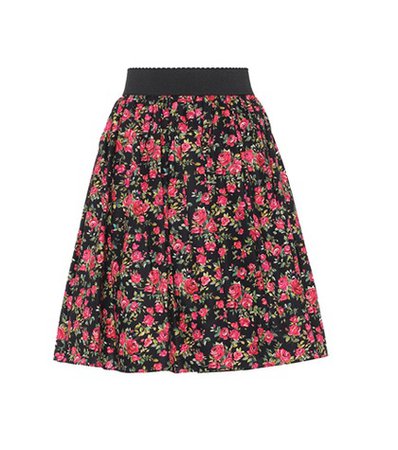 Printed cotton skirt