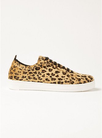 Tan Leopard Saint Sneakers - TOPMAN USA