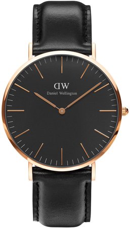 Classic Sheffield Leather Strap Watch, 40mm