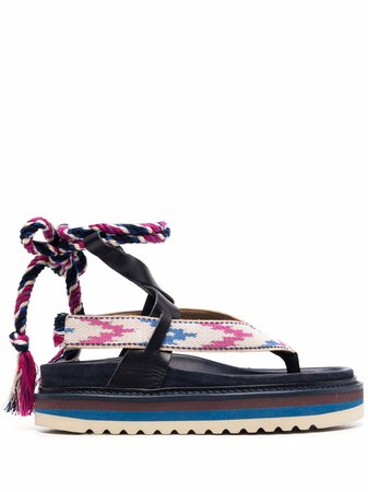 Shop Isabel Marant rope lace-up sandals with Express Delivery - FARFETCH