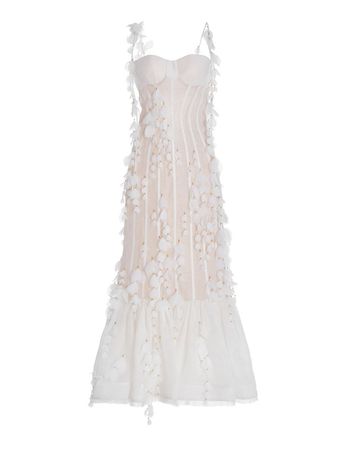 Zimmermann Botanica Petal-detailed Linen-silk Maxi Dress | Lyst