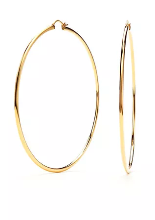 Nadri Gold-Tone Extra Large Hoop Earrings
