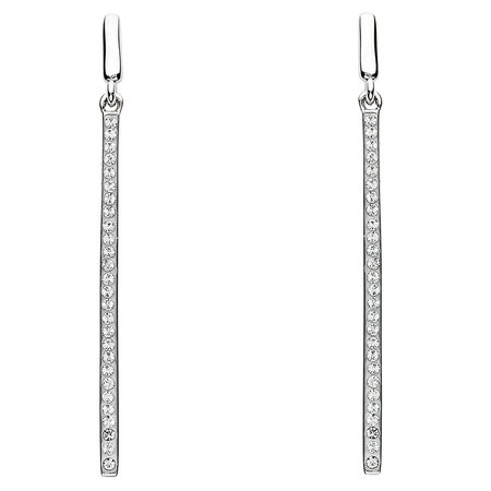 diamond long drop earrings