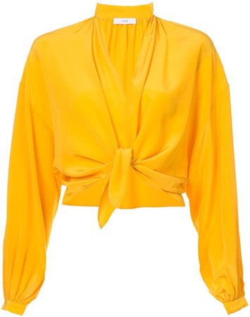 yellow blouse top