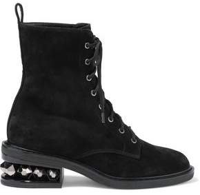 Suzi Studded Suede Ankle Boots
