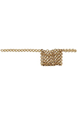 Gold Gold and silver-tone belt bag  | LAURA LOMBARDI |