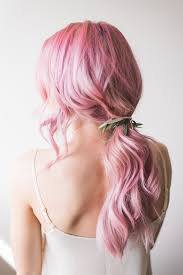 pink hair ponytail