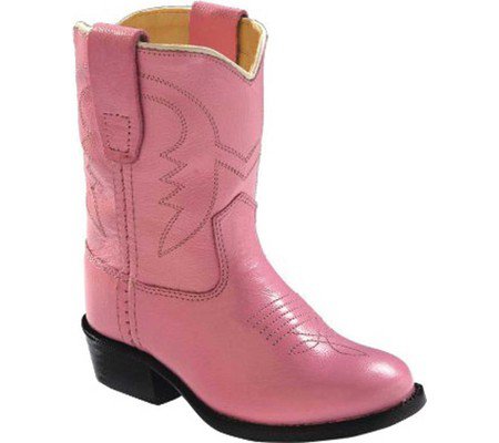 Infants/Toddlers Old West Fancy Stitch Round Toe Western Boot - Toddler - Pink Leather - FREE Shipping & ExchangesPlay Product Video