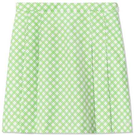 Printed Tech Twill Pleated Golf Skirt