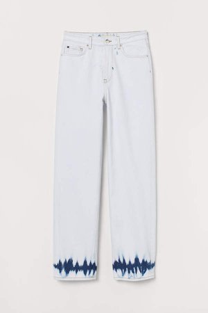 Straight High Waist Jeans - White