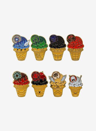 Marvel Eat the Universe Avengers Ice Cream Cone Blind Box Enamel Pin - BoxLunch Exclusive
