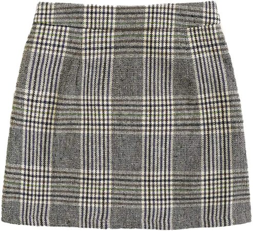 Floerns Women's Plaid High Waist Bodycon Mini Skirt at Amazon Women’s Clothing store