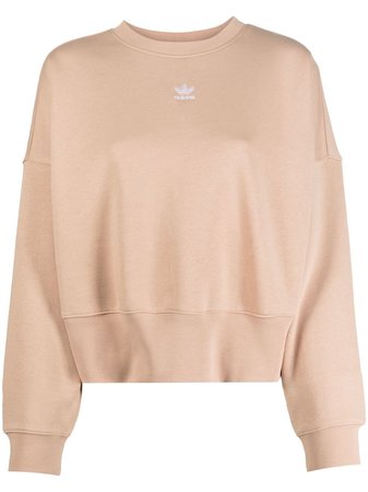 Adidas embroidered-logo crew-neck Sweatshirt - Farfetch