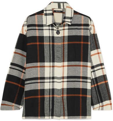 Bromley Checked Cotton-flannel Shirt - Black