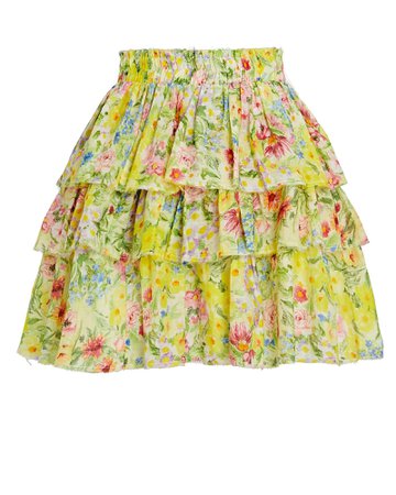 LoveShackFancy Brynlee Floral Mini Skirt | INTERMIX®
