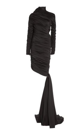 Knotted And Ruched Jersey Midi Dress By Balenciaga | Moda Operandi