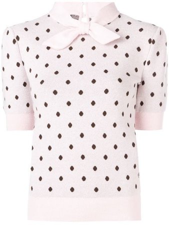 MULBERRY polka dotted knitted top
