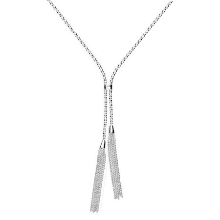 silver necklace tassel - Google Search