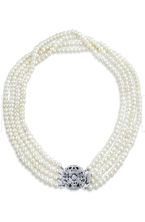 multi strand pearls necklace
