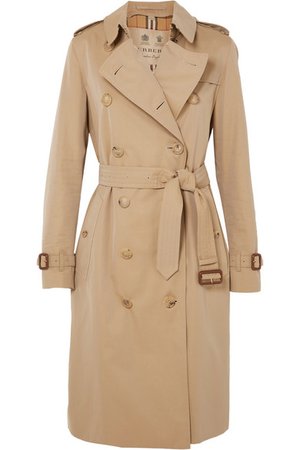 Burberry | The Kensington Long cotton-gabardine trench coat | NET-A-PORTER.COM