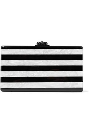 Jean striped marble-effect acrylic box clutch | EDIE PARKER | Sale up to 70% off | THE OUTNET