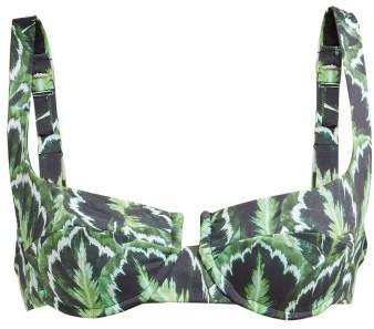 Brigitte Jungle Print Underwired Bikini Top - Womens - Green Multi