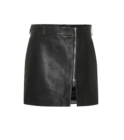 Leather miniskirt