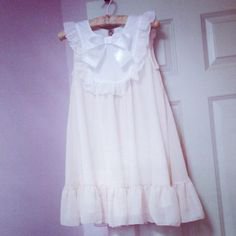 Flounced White Babydoll Dress