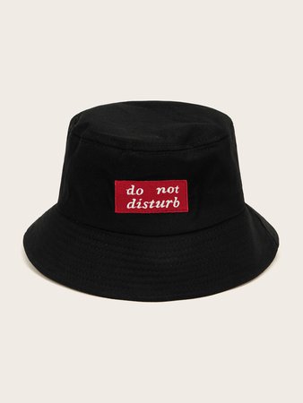 Guys Letter Embroidery Bucket Hat | ROMWE