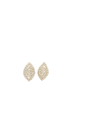 vintage 1950s silver diamanté earrings