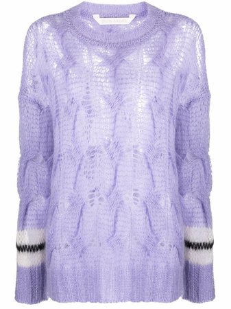 Palm Angels Track Mohair cable-knit Jumper - Farfetch