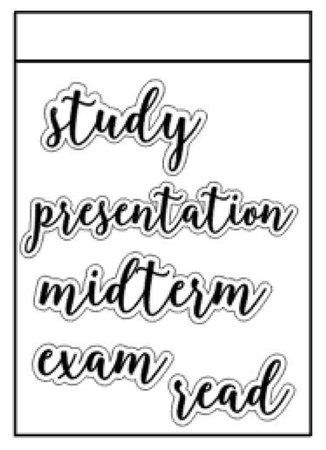 School Typography Presentation/Midterm/Read/Exam/Study | Etsy