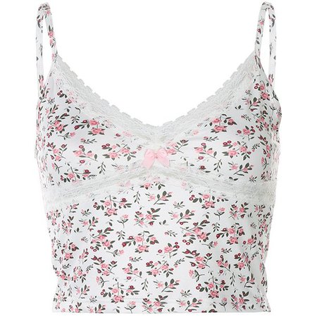 GadgetVLot - Floral Printed Y2K Summer Tank Tops Women Fashion Sexy Lace Patchwork Bow V-neck Crop Party Tops Backless Bandage Tops - Walmart.com - Walmart.com
