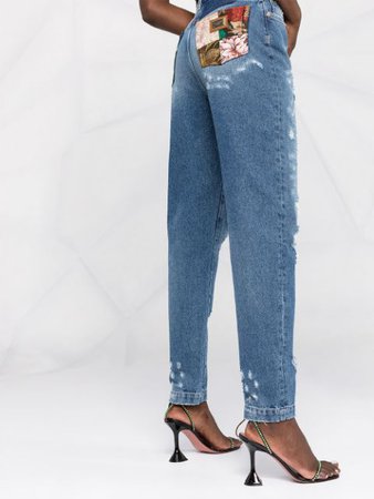 Dolce & Gabbana Ripped Tapered Jeans - Farfetch