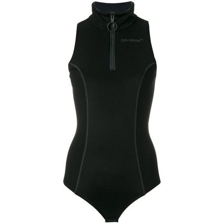 Black Sleeveless Bodysuit w/ Zipper