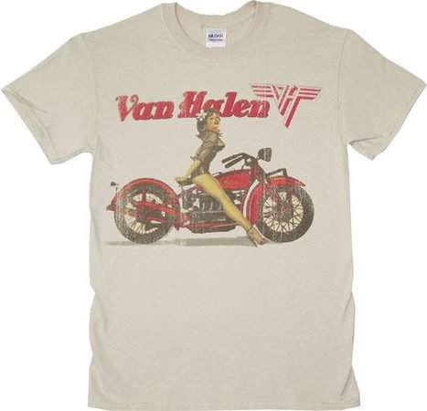 Van Halen Biker Pin Up T-Shirt