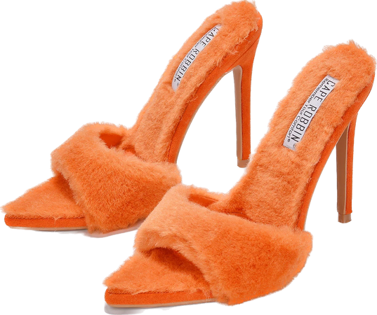 Orange fur heels