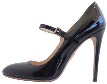 black heeled Mary Jane