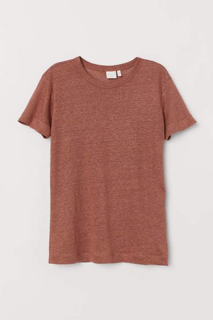 Linen T-shirt - Orange