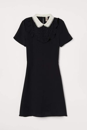 Dress with Lace - Black