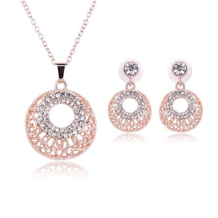 rose gold women necklaces and earrings - Google Search