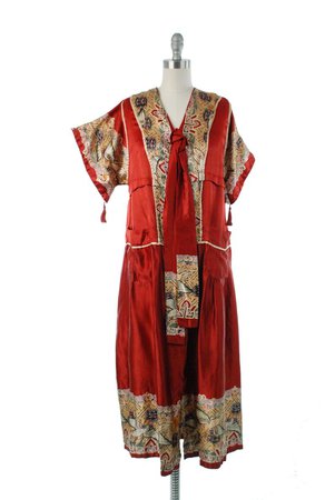 Vintage 1920s Robe Vibrant Deco Era 20s Kimono Inspired Robe | Etsy