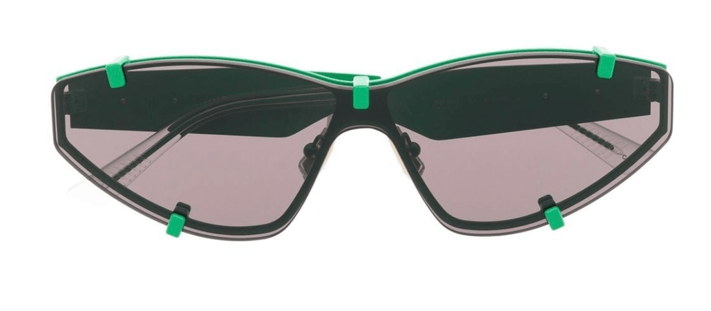 Bottega Veneta Metal Cat Eye Sunglasses Green Black