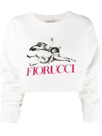 Fiorucci Logo Cropped Sweatshirt - Farfetch