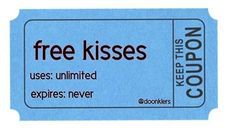 free kisses coupon ticket