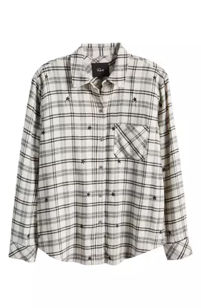 Rails Milo Embroidered Plaid Flannel Button-Up Shirt | Nordstrom